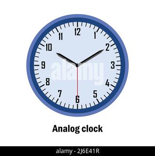 blue color Analog clock time.10-10, with white background. vector Stock Vector