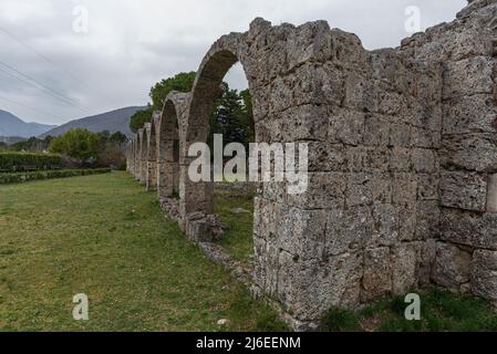 Rocchetta a Volturno, Isernia, Molise. Benedictine Abbey of S. Vincenzo al Volturno. Historic Benedictine abbey located in the territory of the Provin Stock Photo