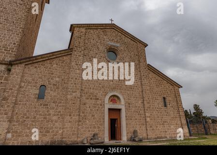 Rocchetta a Volturno, Isernia, Molise. Benedictine Abbey of S. Vincenzo al Volturno. Historic Benedictine abbey located in the territory of the Provin Stock Photo