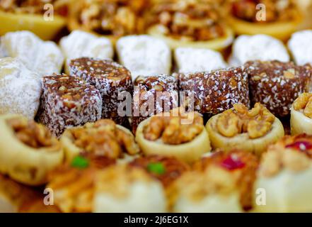 The Hague, Netherlands. 1st May 2022. 2022-05-01 13:16:28 THE HAGUE - Moroccan cookies at the Marrakesh bakery because of the Sugar Fest. The Islamic fasting month of Ramadan is over. Muslims around the world celebrate the end of the fast with Eid al-Fitr. ANP MARCO DE SWART netherlands out - belgium out Credit: ANP/Alamy Live News Stock Photo