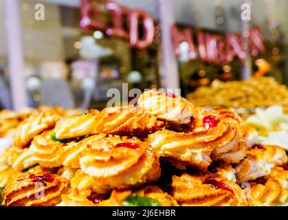 The Hague, Netherlands. 1st May 2022. 2022-05-01 12:26:37 THE HAGUE - Moroccan cookies at the Marrakesh bakery because of the Sugar Fest. The Islamic fasting month of Ramadan is over. Muslims around the world celebrate the end of the fast with Eid al-Fitr. ANP MARCO DE SWART netherlands out - belgium out Credit: ANP/Alamy Live News Stock Photo