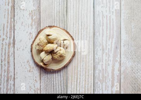 Dried fig fruit on on a plate on table  Stock Photo