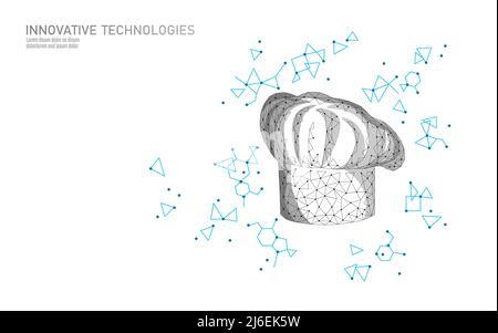 3D chef kitchen molecular gastronomy concept. One line continuous lineart chemistry cook structure experiment. Delirious restaurant dish vector Stock Vector
