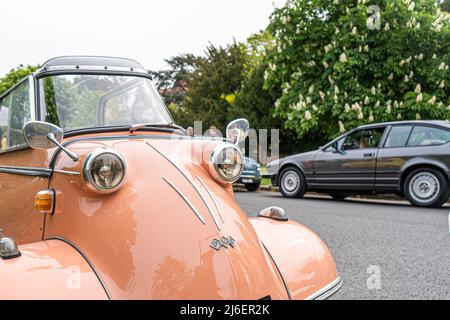 1 May 2022. Messerschmitt KR200,Kabinenroller (Cabin Scooter), three-wheeled bubble car Stock Photo