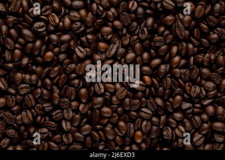 Coffee grains seamless pattern. Abstract beans background texture Stock Photo