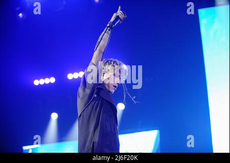 IRAMA LIVE ASSAGO - 30 /04/2022  during  Irama, Italian singer Music Concert in Milan, Italy, April 30 2022 Stock Photo