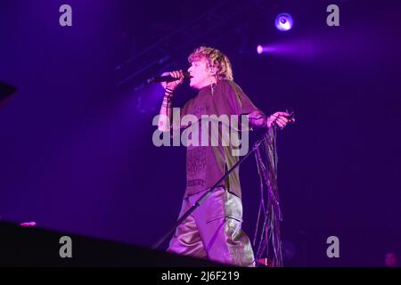 IRAMA LIVE ASSAGO - 30 /04/2022  during  Irama, Italian singer Music Concert in Milan, Italy, April 30 2022 Stock Photo