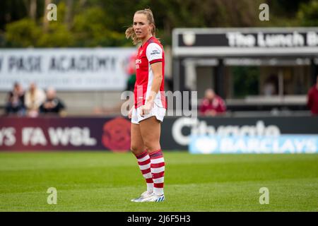 London, UK. 01st May, 2022. Lia Walti (13 Arsenal) during the Barclays FA Womens Super League game between Arsenal and Aston Villa at Meadow Park in London, England.  Liam Asman/SPP Credit: SPP Sport Press Photo. /Alamy Live News Stock Photo