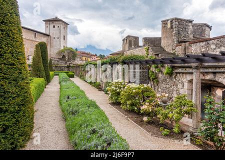 The beautiful Castello del Buonconsiglio, in Trento, Trentino Alto Adige, northern Italy. Stock Photo