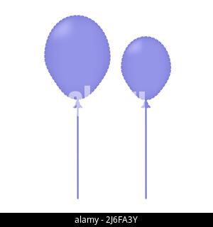 Two blue balloons, cute illustration Stock Vector