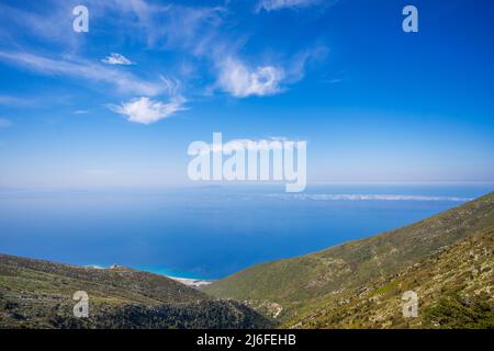 Elevated view over the beautiful sea. Stock Photo