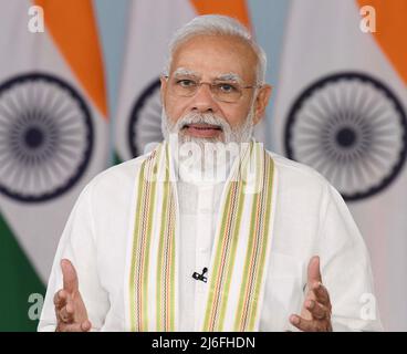 NARENDRA MODI Prime Minister of India in April 2022 Stock Photo