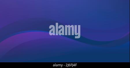 Dynamic purple waves abstract background, technology concept Stock Photo