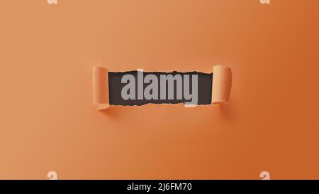 Colorful torn paper and blank copy space in a rectangular hole Stock Photo