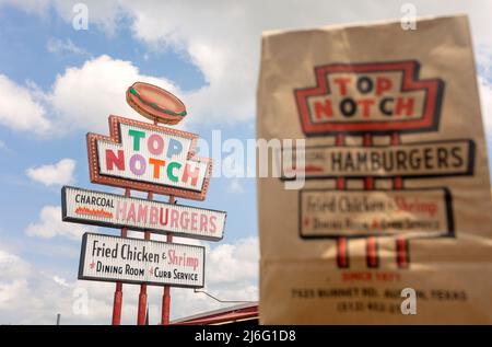 Top Notch Hamburger Stand in Austin, Texas Stock Photo