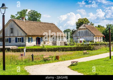 Wiaczemin Polski, Poland - August 12, 2021. Open-air museum of the Vistula settlement - Skansen Osadnictwa Nadwislanskiego Stock Photo
