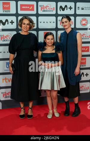 Madrid. Spain. 20220501,  Ana Cristina Ordonez, Rachel Daisy Ellis, Maya Scherr attends Platino Awards 2022 - Red Carpet at Palacio Municipal de Congresos on May 1, 2022 in Madrid, Spain Credit: MPG/Alamy Live News Stock Photo