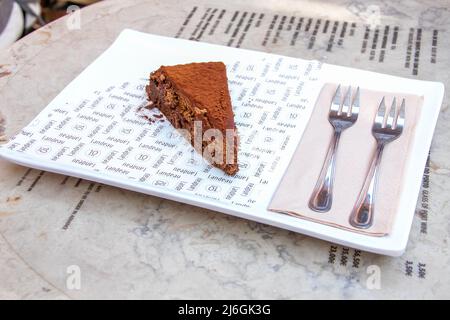 World's best chocolate cake, Landeau chocolate, Lisbon, Portugal Stock Photo