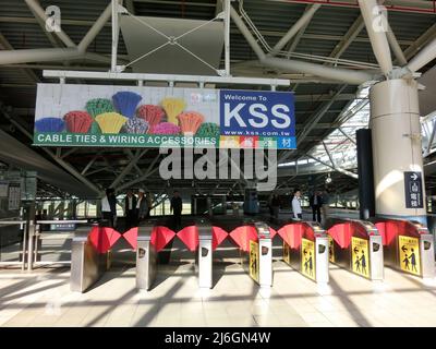 Chiayi, MAR 17, 2012 - Sunny view of a High speed rail station Stock Photo