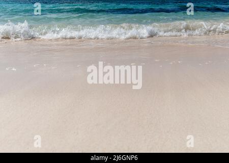White sand Loedi Beach at Rote Island, East Nusa Tenggara province, Indonesia. With space. Stock Photo