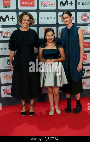 May 1, 2022, Madrid, Madrid, Spain: Ana Cristina Ordonez, Rachel Daisy Ellis, Maya Scherr attends Platino Awards 2022 - Red Carpet at Palacio Municipal de Congresos on May 1, 2022 in Madrid, Spain (Credit Image: © Jack Abuin/ZUMA Press Wire) Stock Photo