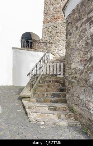 stone staircase in the castle Stock Photo