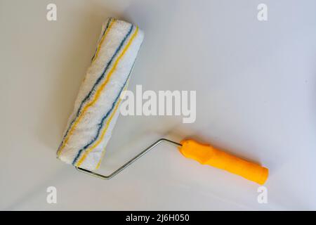 Painting roller on a white isolated background Stock Photo