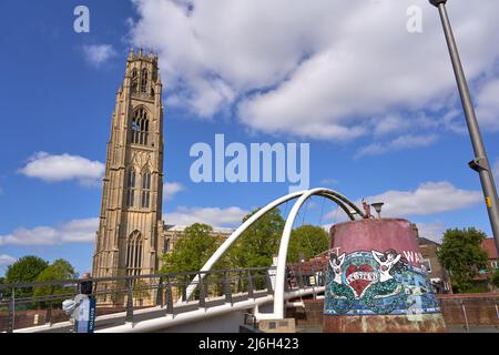 Tall cathedral in Boston, Lincolnshire, UK Stock Photo