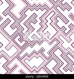 Seamless geometric pattern of lines of abstract shapes in beige shades for texture, textiles, banners and simple backgrounds Stock Vector