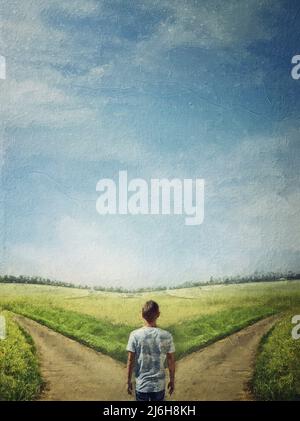 Left R Right Path Way Choosing the correct pathway between left and right Stock Photo - Alamy