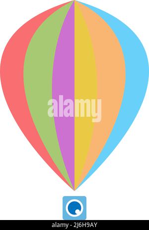 Air ballon icon logo design illustration vector Stock Vector