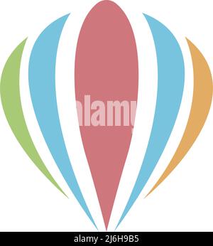 Air ballon icon logo design illustration vector Stock Vector