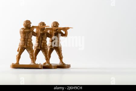 British Special forces  toy soldier  standing position shooting Stock Photo