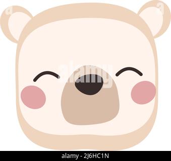 Bear Face emotion Icon Illustration sign design Stock Vector Image ...