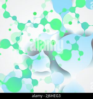 Abstract network design with molecular structure Stock Vector
