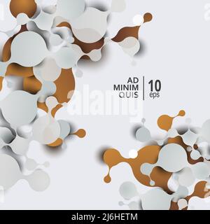 Abstract molecules background with cells structure and DNA molecule Stock Vector