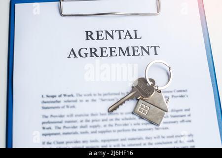 contract documents for signing. Contract agreement, real estate rental, signature, buy and sale and insurance concepts Stock Photo