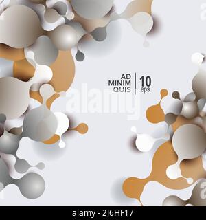 Abstract molecules background with cells structure and DNA molecule Stock Vector