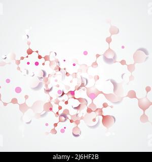 Abstract beautiful structure and DNA molecule Stock Vector
