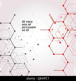 Modern connect molecular structure with hexagon vector elements Stock Vector