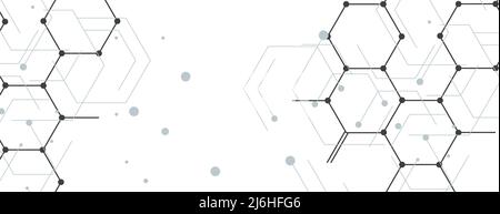 Abstract geometric background with connect hexagons Stock Vector