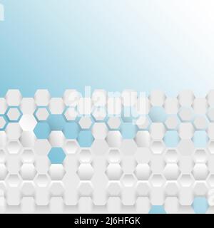 Simple blue background with connect hexagons Stock Vector