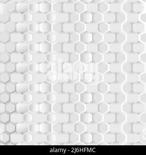 Adstract connection background with hexagonal white and grey pattern Stock Vector