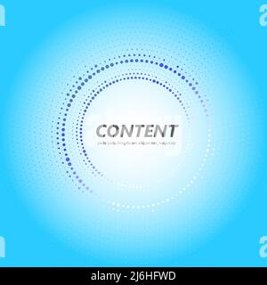 Halftone dots circle. Vector illustration. Stock Vector
