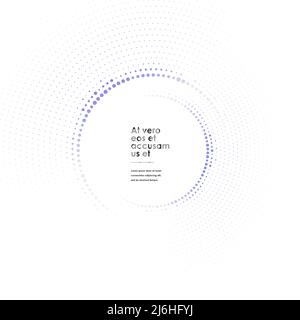 Halftone dots circle. Vector illustration. Stock Vector