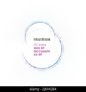Color abstract halftone circle design element. Vector illustration Stock Vector