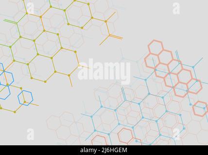 Dots and lines with connections design background Stock Vector
