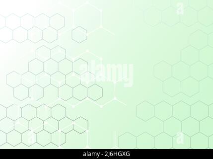 Vector abstract geometric shape with hexagons molecule connect Stock Vector