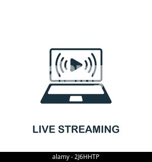 Live Streaming icon. Monochrome simple Streaming icon for templates ...