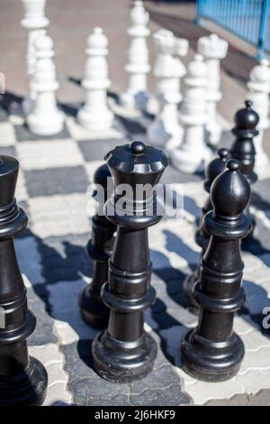 Big street chess pieces stock image. Image of large - 191891493